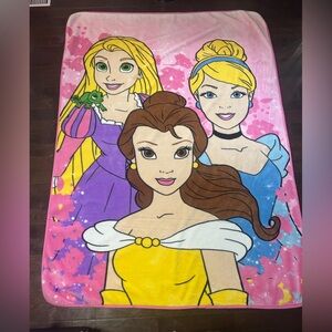 Like new Soft & Large official Disney Princess Fleece Blanket